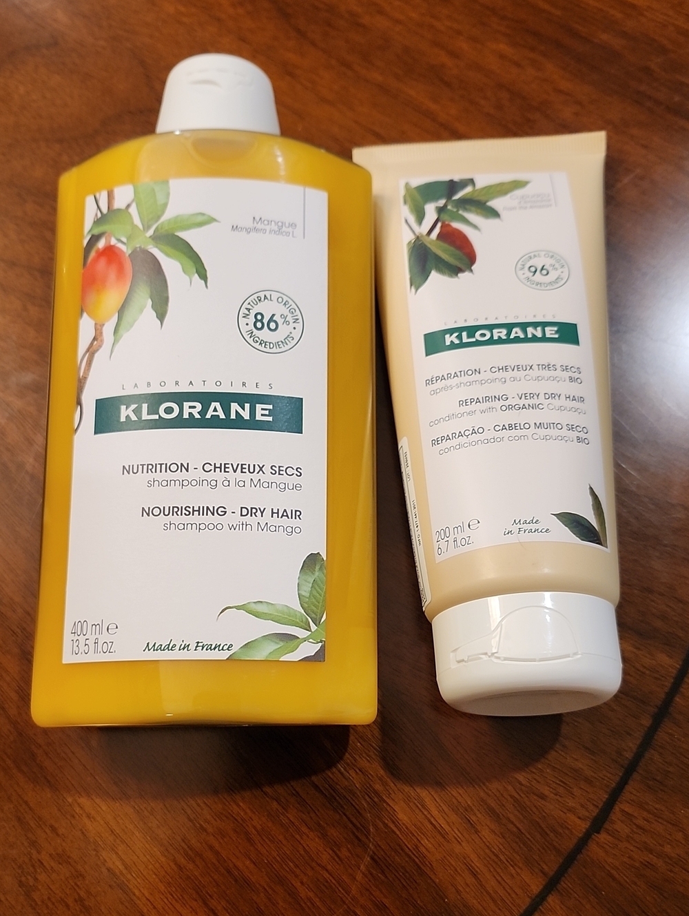 KLORANE Mango Nourishing Shampoo for Dry Hair - Yellow AND Conditioner